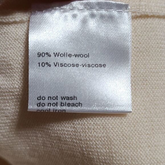 AKRIS PUNTO Cream Crew Neck Wool Blend Sweater | 8 - Picture 7 of 8